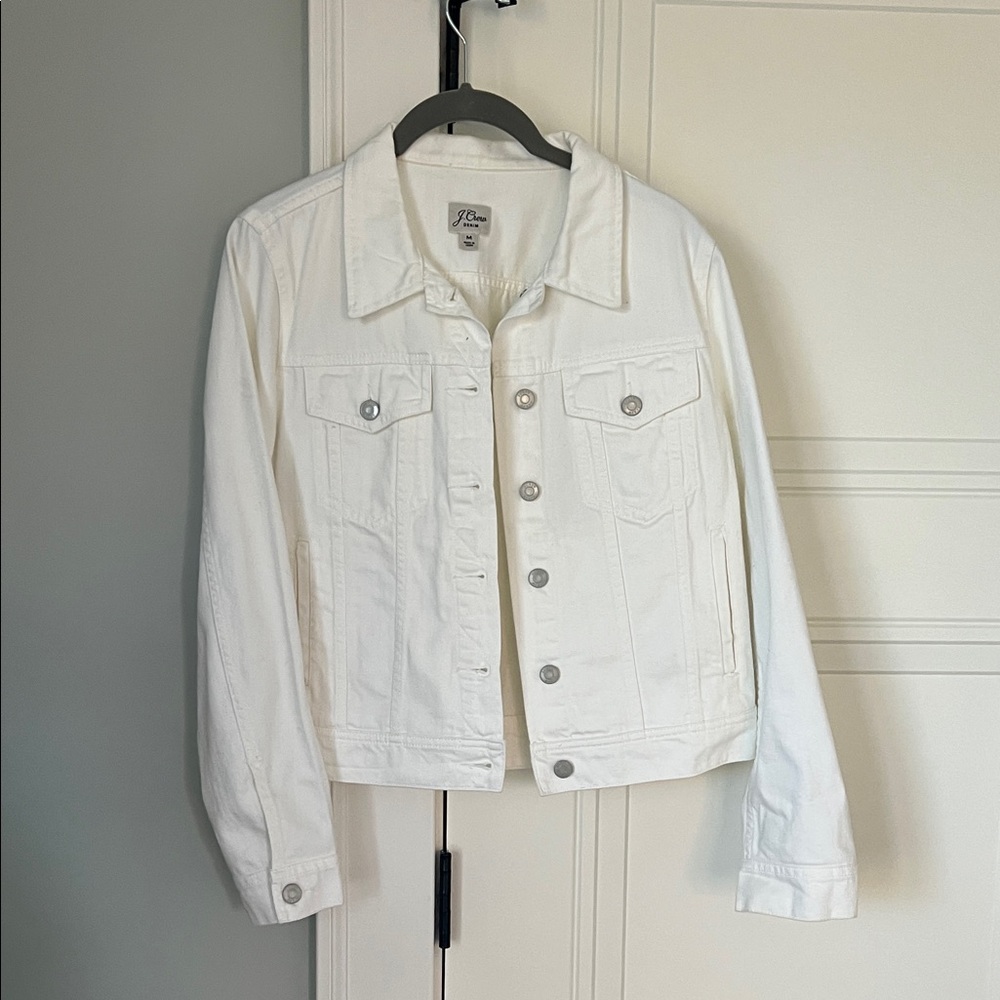 NWOT: J. Crew Classic White Jean Jacket